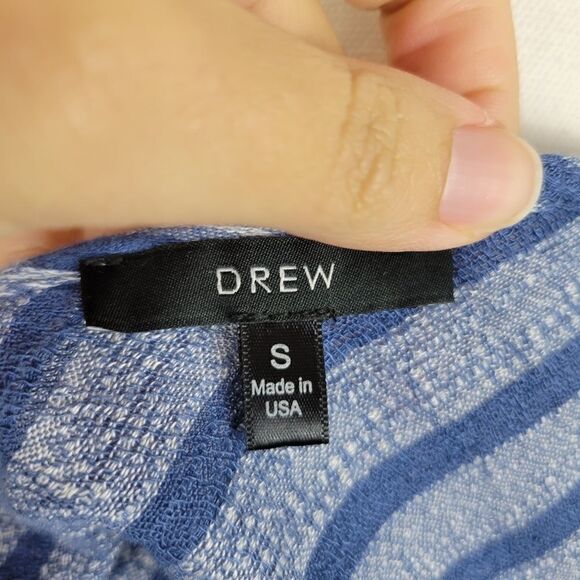 Anthro Drew Striped Blouse. Blue S#012 - Picture 13 of 15